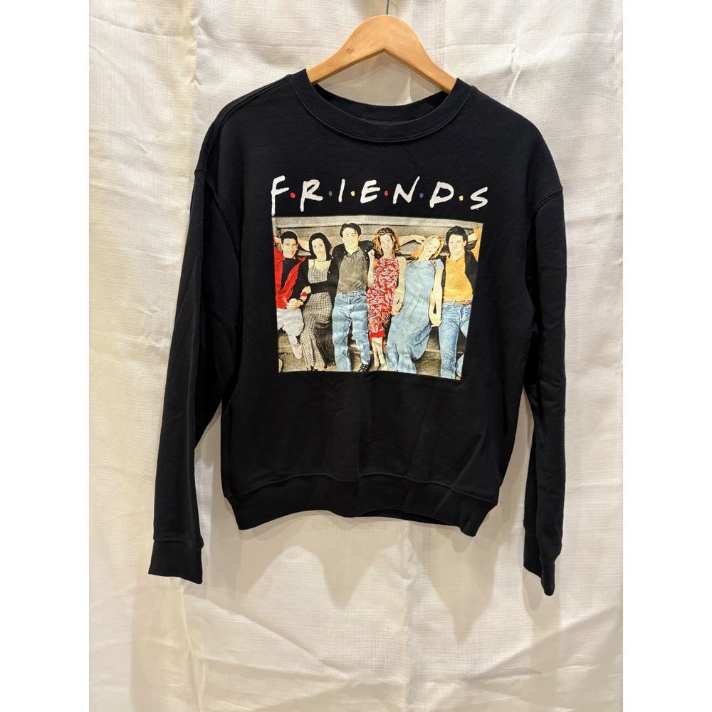 Friends The Television Series Graphic Sweatshirt Black Crewneck Size M